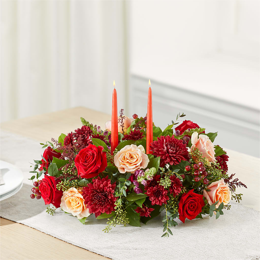 Most Thankful Centerpiece –  Black Orchid Florist, Santa Ana CA