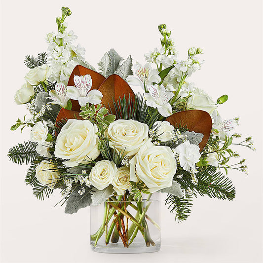 Fresh Snowfall Bouquet –  Black Orchid Florist, Santa Ana CA